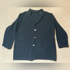 Black boiled wool jacket